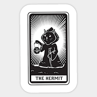 Tarot Cat - The Hermit Sticker